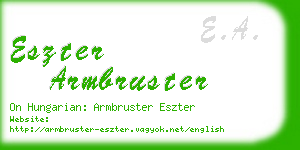 eszter armbruster business card